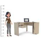 Mesa Para Escritório Em L 2 Gavetas 1 Porta Barcelona Policom