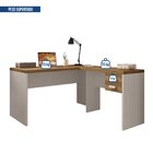 Mesa Para Escritório Em L 2 Gavetas Tampo Em Tamburato Studio