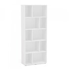 Mesa Para Escritório Em L 2 Portas E 3 Gavetas Com Estante Mo