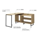 Mesa Para Escritório Em L 3 Nichos Malbec Yescasa Avelã/preto