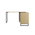 Mesa Para Escritório Em L 3 Nichos Malbec Yescasa Avelã/preto