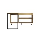 Mesa Para Escritório Em L 3 Nichos Malbec Yescasa Avelã/preto