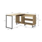 Mesa Para Escritório Em L 3 Nichos Malbec Yescasa Avelã/preto