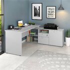 Mesa Para Escritório Em L Com Armário Web30 2 Gavetas 170cm E