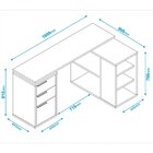 Mesa Para Escritório Em L Com Diretor 2 Gavetas 160cm Brv Móv