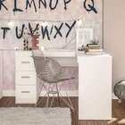 Mesa Para Escritório Em L Com Estante Montessoriana Com 3 Gav