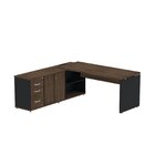 Mesa Para Escritório Em L Diretor 190x180cm Mpb04gpe40pp Esp2