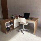 Mesa Para Escritório Em L Diretor 1 Porta 2 Nichos 135x168,5c