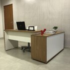 Mesa Para Escritório Em L Diretor 1 Porta 2 Nichos 135x168,5c