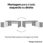 Mesa Para Escritório Em L Diretor Com 1 Porta De Correr Nogal
