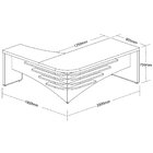 Mesa Para Escritório Em L Diretor Lado Direito Nogal/preto