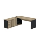 Mesa Para Escritório Em L Diretor Mpb04gpe40pp Esp213 190cm P