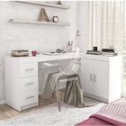 Mesa Para Escritório Em L E Com Estante Montessoriana Com 2 P