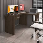 Mesa Para Escritório Em L Gávea Com 1 Gaveta  Espresso Móveis