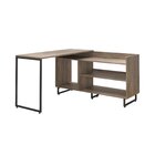 Mesa Para Escritório Em L Malbec 3 Nichos 135cm Industrial Ye