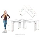 Mesa Para Escritório Em L Max 172cm Natura E Off White Natura