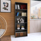 Mesa Para Escritório Em L S/ Gavetas Com Estante Com Nichos P