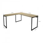 Mesa Para Escritório Em L Star 150cm Industrial Espresso Móve