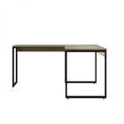 Mesa Para Escritório Em L Star 150cm Industrial Espresso Móve