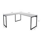 Mesa Para Escritório Em L Star 150cm Industrial Espresso Móve