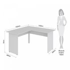 Mesa Para Escritório Em L Web15 135cm Espresso Móveis Cinza C