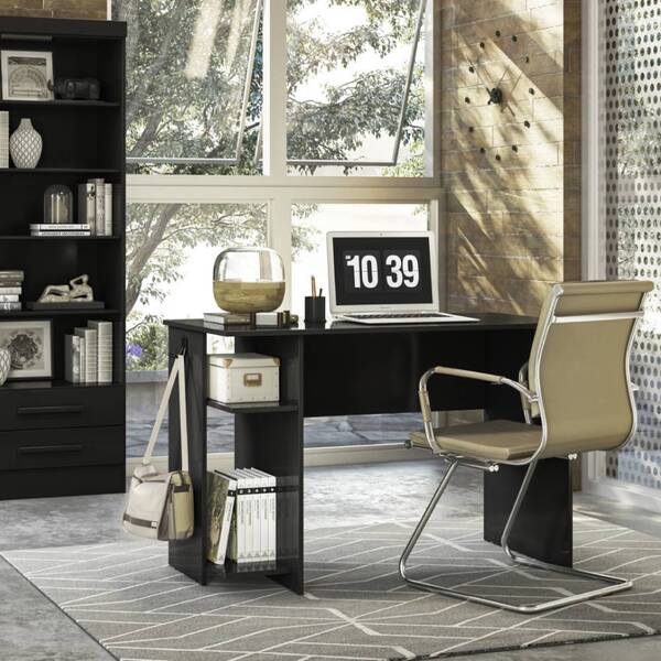 Mesa Para Escritório Enzo Preto Bnn Decor