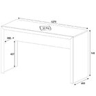 Mesa Para Escritório Escrivaninha 127 Cm Amêndoa