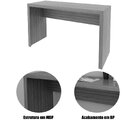 Mesa Para Escritório Escrivaninha 127 Cm Branco