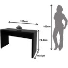 Mesa Para Escritório Escrivaninha 127 Cm Preto