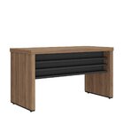 Mesa Para Escritório Escrivaninha 135 Cm  Nogal/preto