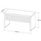 Mesa Para Escritório Escrivaninha 135 Cm  Nogal/preto