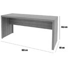 Mesa Para Escritório Escrivaninha 163 Cm Rústico