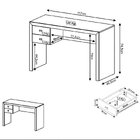 Mesa Para Escritório Escrivaninha 2 Gavetas Amêndoa