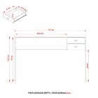Mesa Para Escritório Escrivaninha 2 Gavetas Branco