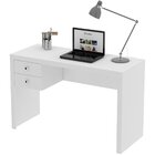 Mesa Para Escritório Escrivaninha 2 Gavetas Branco