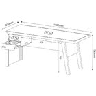 Mesa Para Escritório Escrivaninha 2 Gavetas Branco