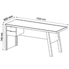 Mesa Para Escritório Escrivaninha 2 Gavetas Branco