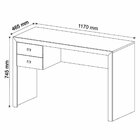 Mesa Para Escritório Escrivaninha 2 Gavetas Nogal