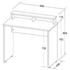 Mesa Para Escritório Escrivaninha Anny A02 Freijó - Lyam Decor
