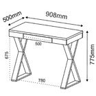 Mesa Para Escritório Escrivaninha Cavalete 01 Gaveta Veneza A
