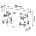 Mesa Para Escritório Escrivaninha Cavalete Art A02 Web Branco
