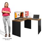 Mesa Para Escritório Escrivaninha De Canto Gávea Preto Black/