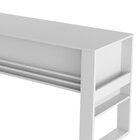 Mesa Para Escritório Escrivaninha Detalhe Ripado Branco