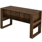 Mesa Para Escritório Escrivaninha Detalhe Ripado Nogal