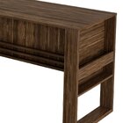 Mesa Para Escritório Escrivaninha Detalhe Ripado Nogal