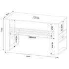 Mesa Para Escritório Escrivaninha Detalhe Ripado Nogal/preto