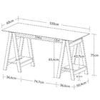 Mesa Para Escritório Escrivaninha Home Office Tampo De Vidro