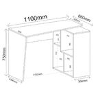 Mesa Para Escritório Escrivaninha Home Office Urban A02 Ipê B