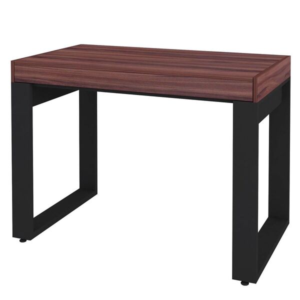 Mesa Para Escritório Escrivaninha Squadra A02 Web Preto Ipê -