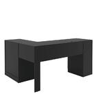 Mesa Para Escritório Espanha 2 Portas 3 Gavetas Preto/cinza -